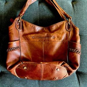 Genuine b. Makovsky Leather Purse- Chocolate brown